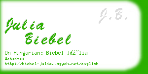 julia biebel business card
